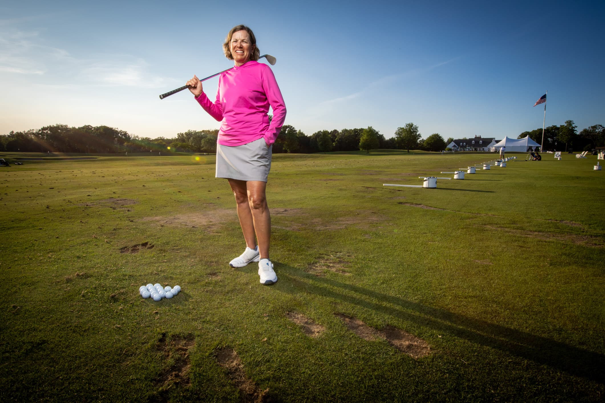Driving range at dawn